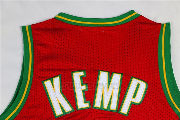 Camiseta Historic Retro Seattle SuperSonics Shawn Kemp #40 Rojo